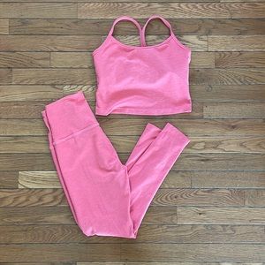 Beyond yoga legging and tank set size small pink
